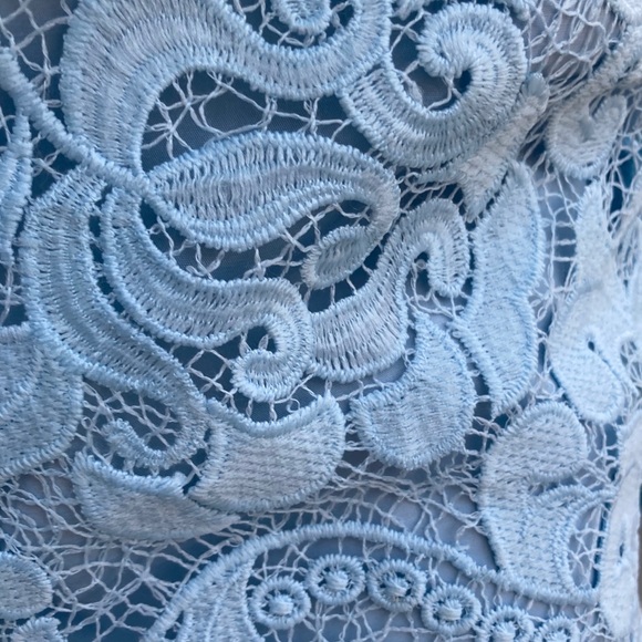 New Aidan Women’s Blue  Polyester & Lace  Dress - Picture 4 of 11